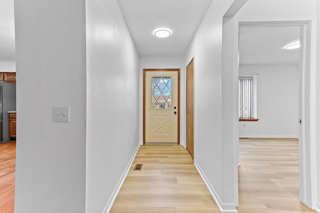 interior space with light wood-type flooring