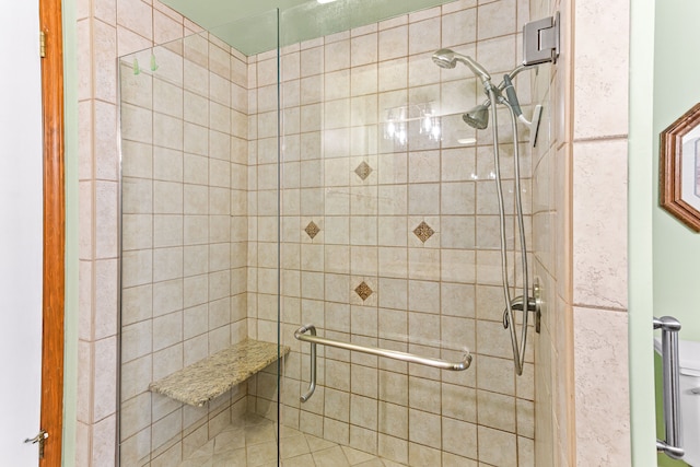 bathroom with walk in shower