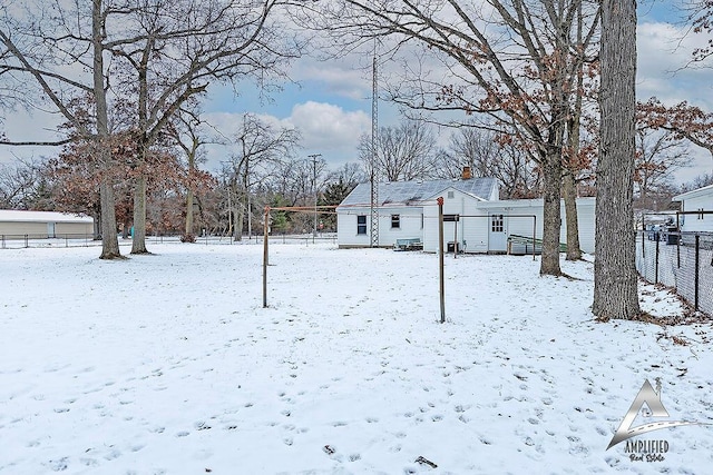 view of snowy yard