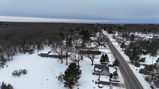 view of snowy aerial view