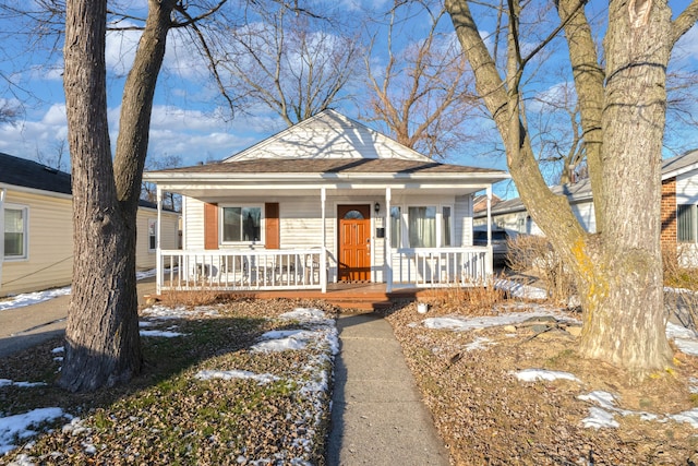 bungalow featuring a porch