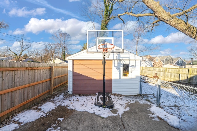 view of basketball court