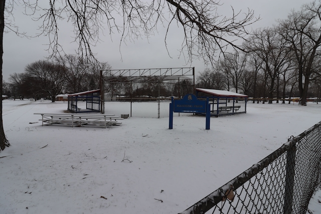 view of snowy yard