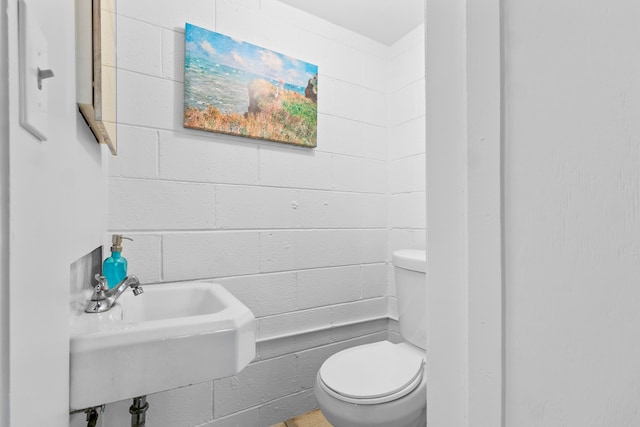 bathroom with sink and toilet