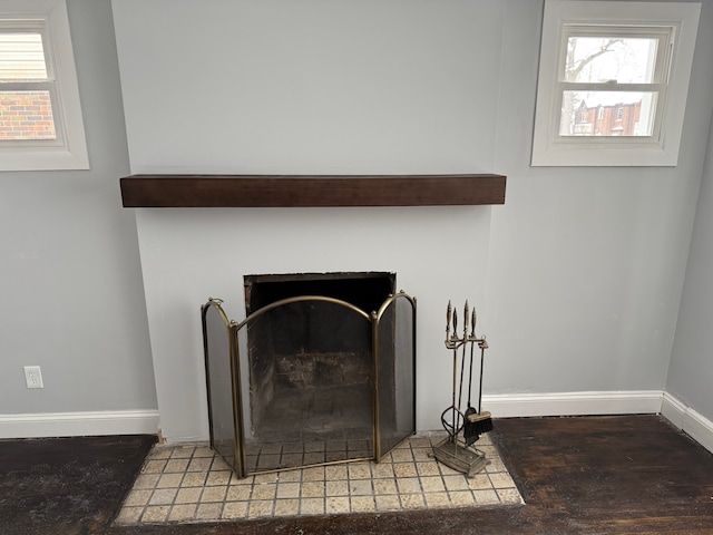 interior details featuring hardwood / wood-style floors