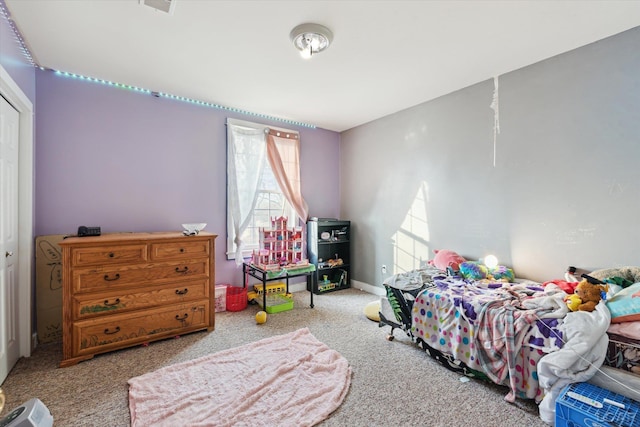 view of carpeted bedroom