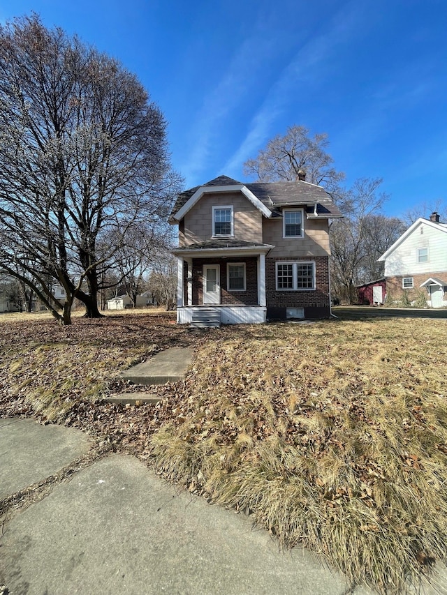 view of front facade featuring covered porch