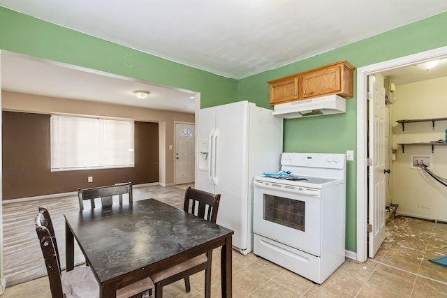 kitchen with white appliances