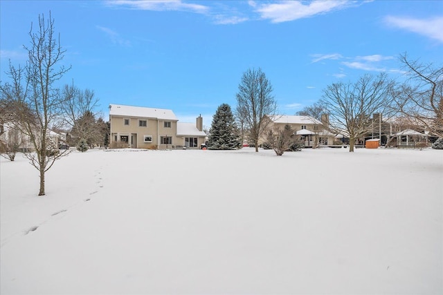 view of snowy yard