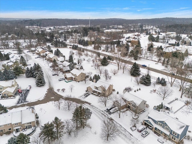 view of snowy aerial view