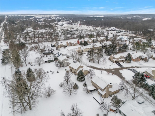 view of snowy aerial view