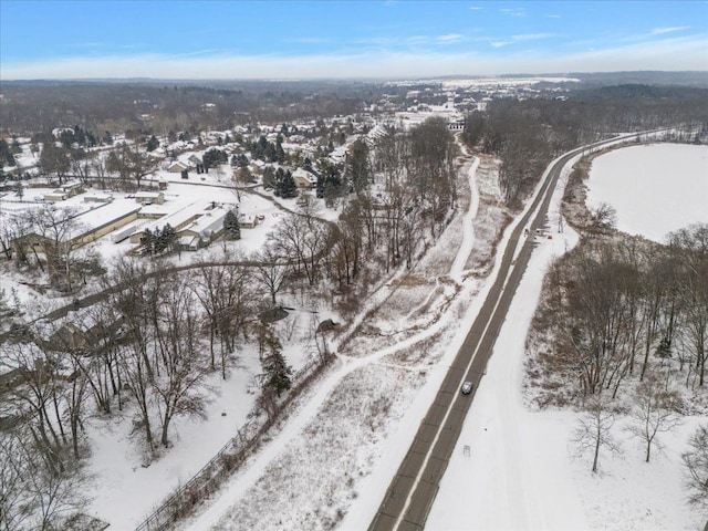 view of snowy aerial view