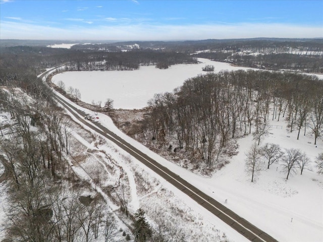 view of snowy aerial view