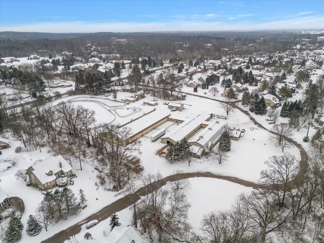 view of snowy aerial view