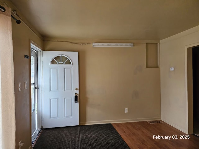 interior space featuring dark hardwood / wood-style floors