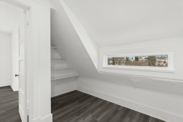 bonus room featuring dark hardwood / wood-style flooring