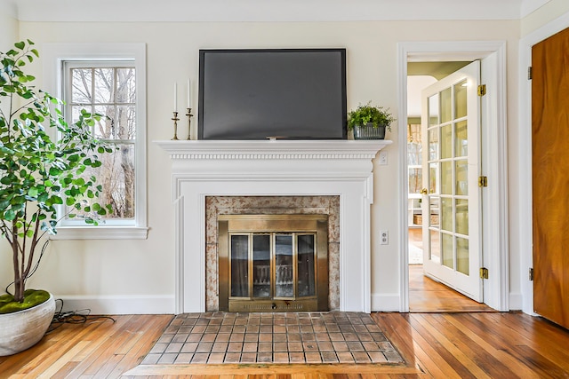 details featuring wood-type flooring