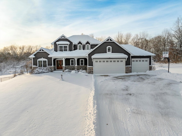 view of front of house featuring a garage