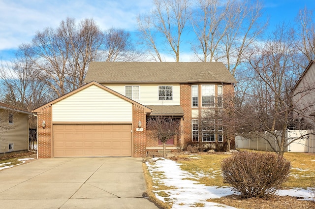 front of property featuring a garage