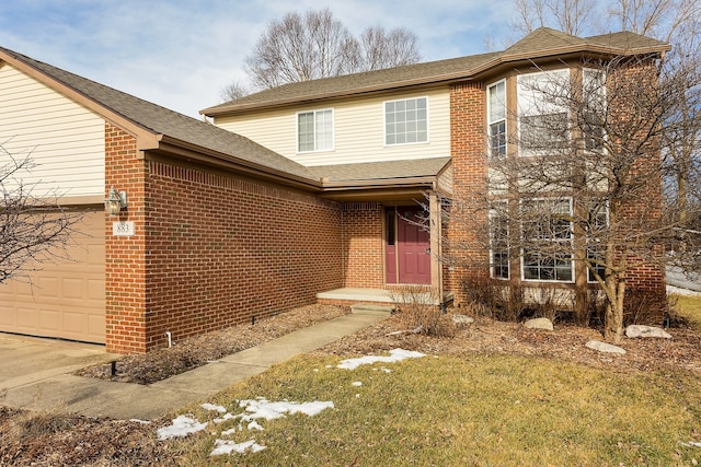 view of front property with a front yard