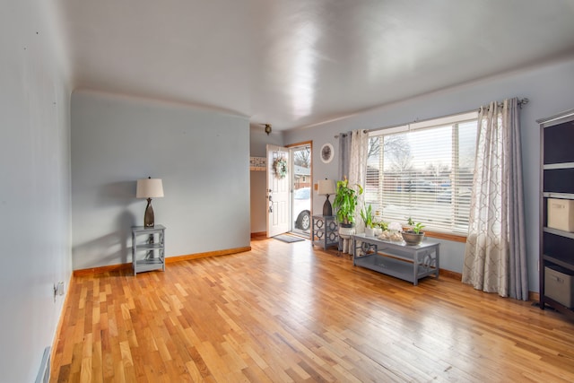 interior space featuring light wood-type flooring