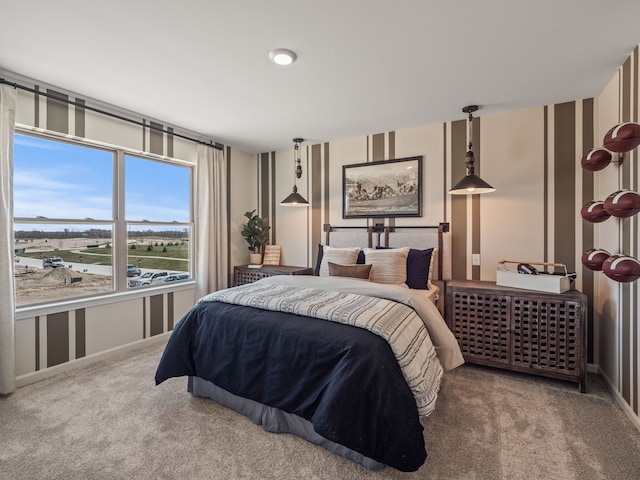 bedroom featuring carpet flooring