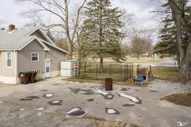 view of yard featuring a playground