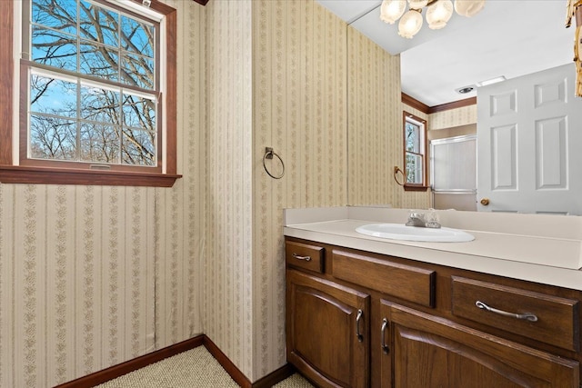 bathroom with vanity