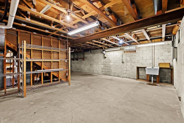 view of basement