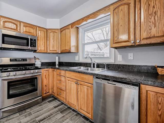 kitchen with sink and stainless steel appliances