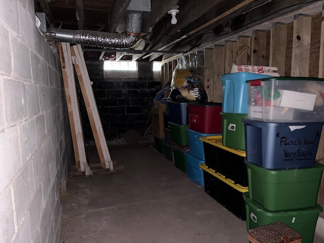 view of basement