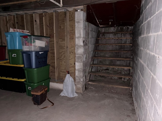 view of basement