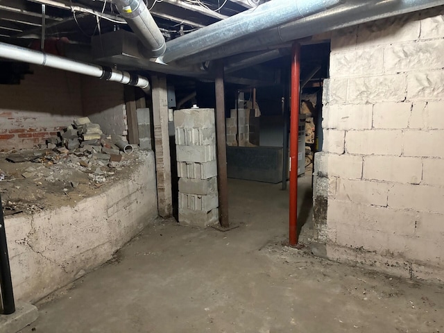 view of basement