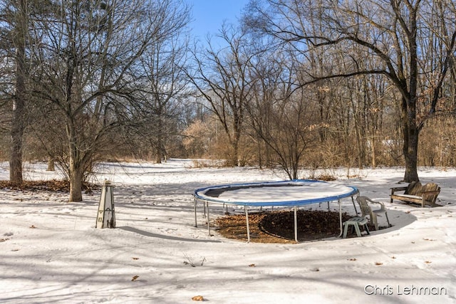 exterior space with a trampoline