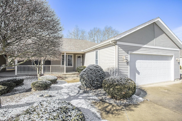 view of property exterior with a garage