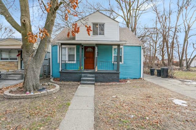 bungalow-style house with covered porch