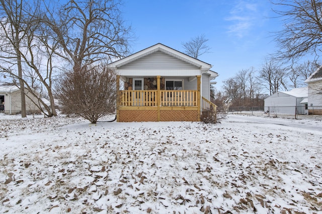 view of front of property with a porch