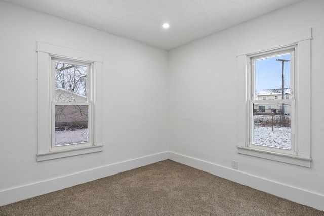 view of carpeted empty room