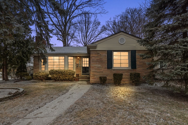 view of ranch-style home