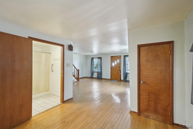 empty room featuring light hardwood / wood-style flooring