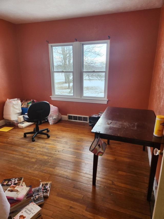 miscellaneous room featuring hardwood / wood-style floors