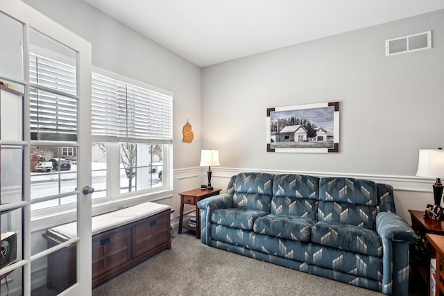 view of carpeted living room