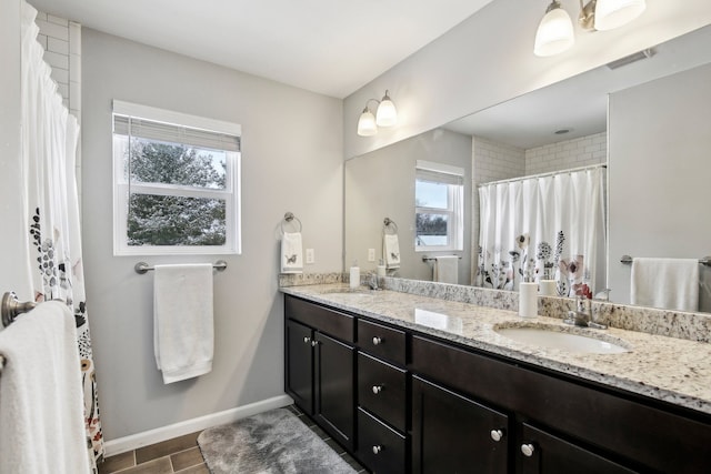 bathroom featuring vanity