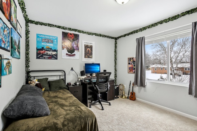 view of carpeted bedroom