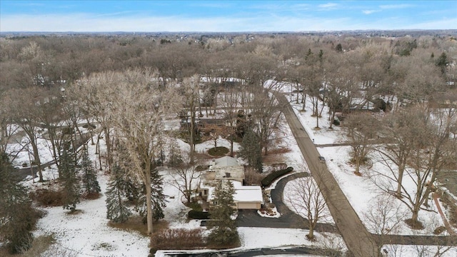 view of snowy aerial view