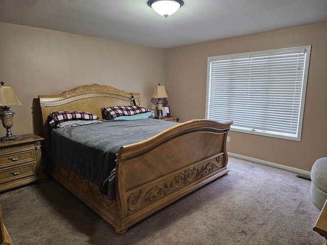 view of carpeted bedroom