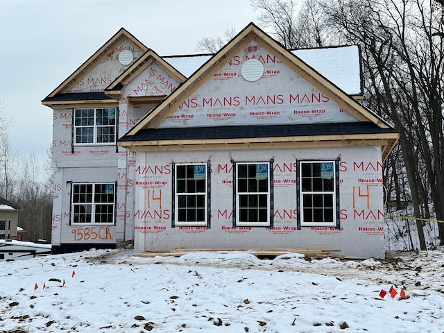 view of unfinished property