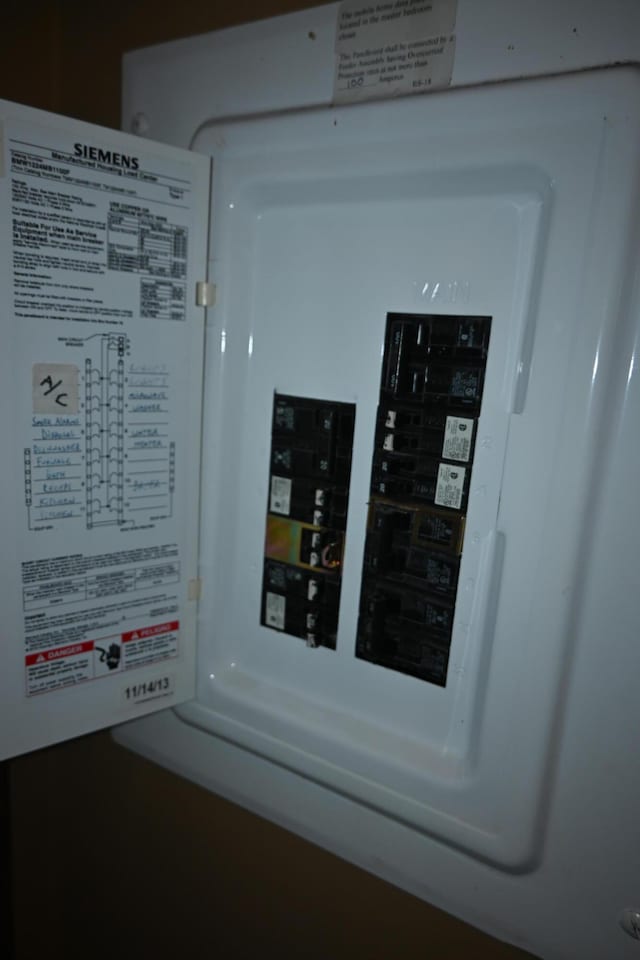 utility room with electric panel