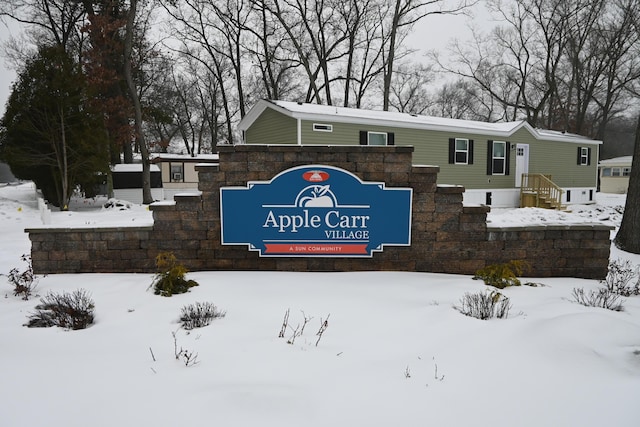 view of community sign