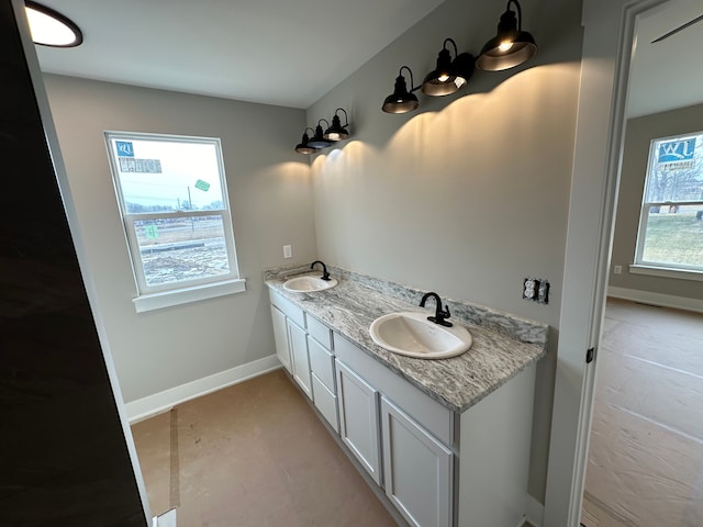 bathroom with vanity